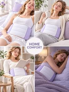 Gối hỗ trợ eo quấn quanh với dây đeo điều chỉnh được, thiết kế công thái học 3 vùng mềm mại cho người ngủ nghiêng và ngủ ngửa, lõi trong có thể tháo rời và vỏ gối có thể giặt được - Nhiều màu - Xem 8