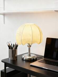 1pc USB Powered Modern Ins Style Retro Creative Premium Minimalist Table Lamp Night Light For Bedroom Bedside Room Desktop Decor - Silver - View 7