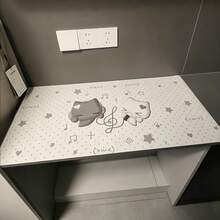 Mousepad Kulit PU Besar Motif Kucing Kecil Lucu Kawaii, Alas Meja Motif Hati dan Not Musik Titik-titik Abu-abu, Anti Air, Anti Gores, Anti Selip untuk Keyboard dan Meja, Cocok untuk Kamar Tidur Anak Perempuan, Ruang Belajar, dan Asrama Mahasiswa. - View 4