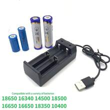 Dual Slot USB Charger, Can Simultaneously Charge 3.7V Rechargeable Lithium Batteries (18650 Model), Suitable For 18500/18490/16340/14500 Model Batteries. - Onesize - View 6