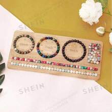 Wooden Bead Tray Template For Jewelry Making, Used For DIY Jewelry Bracelet - Small Single Row - View 4
