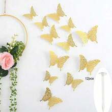 40pcs/12pcs/1pc Pink Rhinestone Crown Happy Birthday Acrylic Cake Topper Set, Gold Hollow Butterfly & Mini Ball Foam For GirlsBirthday Cake Decorations - Multicolor - View 19
