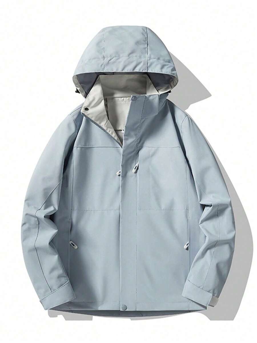 Spring/Autumn New Shell Windproof Waterproof Jacket For Women, Hiking Outdoor Coat. The Size Is Slightly Small. It Is Recommended To Order A Sports - Dusty Blue - View 1
