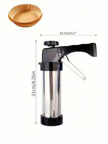 Stainless Steel Cookie Cutter Set, Multi-Function Cream Piping Gun, Washable Cookie Extruder, Suitable For Making Donuts And Cream Cakes, Kitchen Essential, Autumn Home Halloween Kitchen Christmas Kitchen Decor And Accessories, Coffee Bar Accessories - Multicolor - View 12