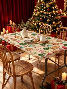 1pc Christmas Element Elastic Band With Elastic Edge, Rectangular ...