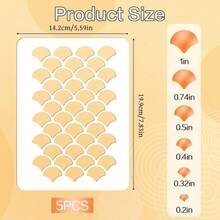 1pc Mermaid Scale Stencil, Mermaid Makeup Stencil Reusable Fish Scale Template Large Plastic Scale Wall Stencil For Painting On Face Body - White - View 2