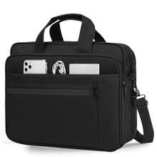 NEWHEY 15.6 Inch Laptop Bag, Waterproof Laptop Crossbody Bag, Expandable Briefcase, Unisex, Travel, University, Business Laptop Bag - Multicolor - View 2