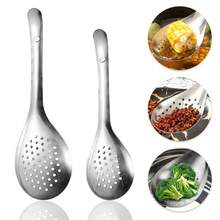 Stainless Steel Strainer, Durable Kitchen Utensil, Suitable For Cooking, Frying, Serving, Perfect For Parties, BBQ, Christmas And Daily Home Use, Practical Kitchen Strainer - Silver - View 7