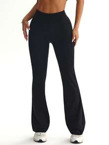 Hidkat Women's Lightweight, Casual Quick-Dry Sports Pants With Pockets. Loose, Breathable And Fast-Drying Exercise Trousers Suitable For Running, Fitness - Black - View 3