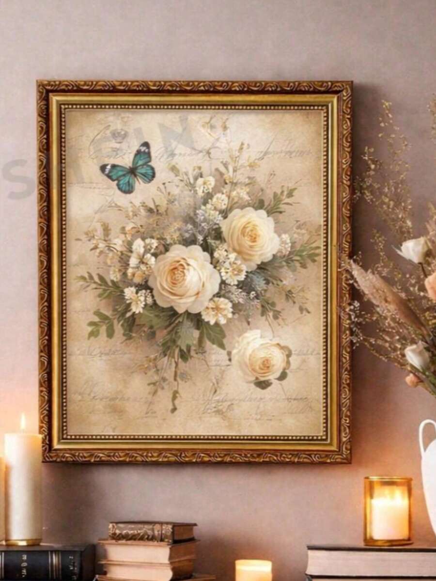 Embossed Baroque Style Gold Picture Frame - Gold Finish, Vintage Distressed Design, Classic Home Decor, Suitable For Photo Wall, Living Room, Bedroom, Durable And Easy To Hang, Ideal Gift - A - View 1