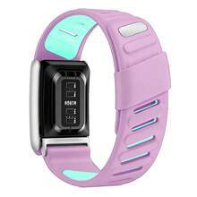 Soft Silicone Dual-Color Sports Watch Band For 5.0 Wristband Fitness Tracker, Smart Watch Band Replacement, 5.0 Wristband Unisex, 12 Colors Available - 25mm - View 15