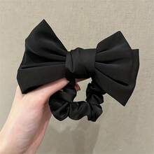 1pc French Retro Bow Hair Tie, High-End And Elegant Temperament, Wide Brim Will Not Damage Hair, Durable Hair Accessory, Easily Release Charm. - Multicolor - View 6