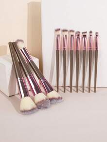 SEPROFE Professional 10 Pcs Makeup Brush Set, Face Makeup Tools, Including Powder Brush Blush Brush Eyeshadow Brush And Concealer Brush, Versatile Brushes For Daily Face And Eye Makeup Application, Essential Beauty Tools - Black - View 1