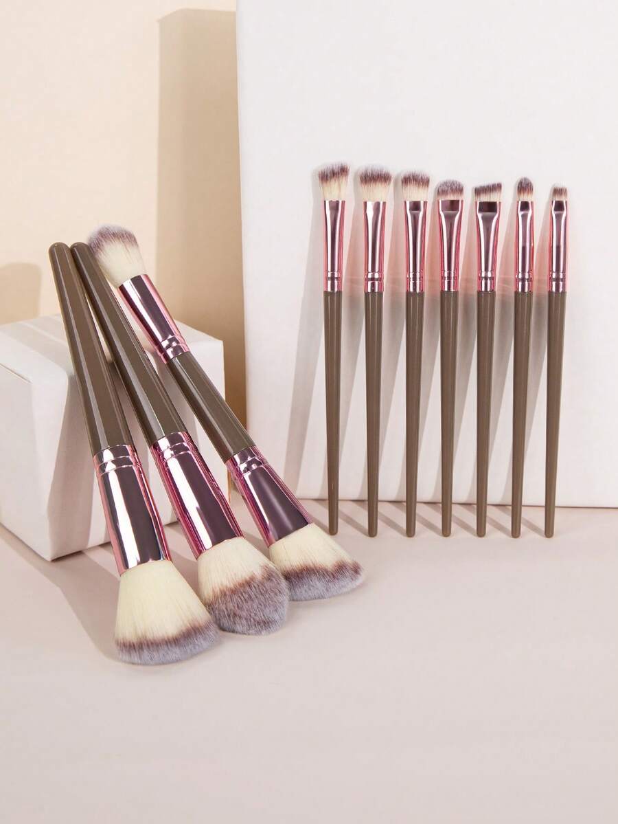 SEPROFE Professional 10 Pcs Makeup Brush Set, Face Makeup Tools, Including Powder Brush Blush Brush Eyeshadow Brush And Concealer Brush, Versatile Brushes For Daily Face And Eye Makeup Application, Essential Beauty Tools - Black - View 1