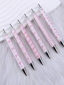 20pcs Pink Bow Pens, Cute And Compact Jertick Style Pens, Heart-Shaped Design, 0.5mm Black Ink. Perfect For Office And Journaling, A Thoughtful Gift For Women, Also Suitable For Halloween And Birthday Parties. - Color: Random - View 4