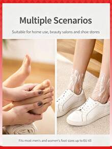 100pcs~Home DIY Foot Care Disposable Foot Covers With Adhesive Seal Leak-Proof, Thickened Plastic Foot Mask Bags For Body Lotion Foot Moisturizing, Home Foot SPA Disposable Transparent Foot Covers, Suitable For Foot Masks, Paraffin Wax Treatment, Foot Moisturizing Sealing - A - View 9
