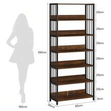 Tribesigns Bookcases - Brown - View 2