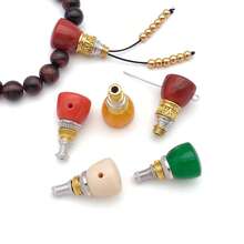 2pcs Buddhist Mala Guru Beads Colorful Resin Three Hole Buddha Head With Metal Tower Connector For Handmade Prayer Bead Accessories 14x26mm - Multicolor - View 7