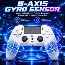A Wireless Controller Compatible With The P5, P5 Slim, P5 Pro, PC, Featuring A Hall-Effect Joystick, Dual Vibration Motors, A Six-Axis Gyroscope, Macro Programming, Turbo Mode, 1000mAh Battery, Built-In Speaker, Microphone, 3.5mm Headphone Jack. - View 5
