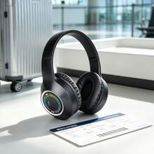 New Foldable Wireless Headphones With Microphone, Hi-Fi Bass, Long Battery Life, Affordable Gift, Suitable For Gaming, Mobile Phones, Sweat-Resistant, Low Latency, Compatible With All Devices - Black - View 11