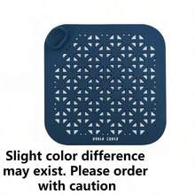 1pc New Square Hollow Handle Drain Mat, Toilet Anti-Backflow Anti-Odor Sealing Cover, Bathroom Hair Catcher And Kitchen Sink Filter, Practical Home Drainage Accessories, Suitable For Christmas Home Kitchen Bathroom Decor - Multicolor - View 12