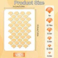 1pc Mermaid Scale Stencil, Mermaid Makeup Template, Reusable Fish Scale Pattern, Large Plastic Scale Wall Stencil, Suitable For Face And Body Painting - White - View 2