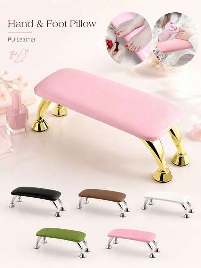 1pc U-Shaped Adjustable Nail Arm Rest, Optional 30*10cm Resin Material; 40*15cm PU Leather Nail Hand Pillow With Detachable Soft Cushion, Height And Angle Adjustable Non-Slip Nail Arm Rest Stand, Suitable For Gel Polish, Acrylic Nails, Nail Extensions, Salon, Home Studio Nail Tools