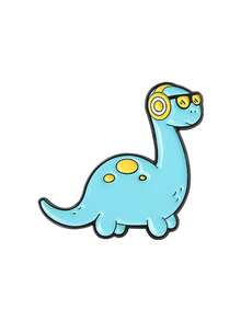 1pc/5pcs Cute Cartoon Brooch With Assorted Dinosaur Patterns, Fashion Clothing Accessory Badge, Bag Lapel Pin, Gift For Friends - Multicolor - View 10