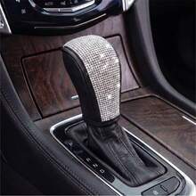 Sparkling Rhinestone Car Gear Shift Cover, Bling Full Crystal Automatic Transmission Universal Gear Knob Protector, PU Leather Automatic Transmission Universal, Women's Fashion Car Interior Decoration - Multicolor - View 2