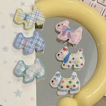 7PCS Cute Pet Combination Set Adjustable Size Handmade Beaded Flower Pet Collar + 6pcs Multicolor Cartoon Puppy Mini Hair Clips Small Dog Cat Outdoor Photo Shoot Decoration Accessories Gift Clips Necklace Combination - Multicolor - View 7