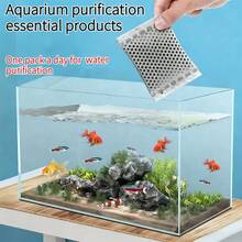 12/24个活性炭袋，高品质活性炭 - 无需清洗，水族箱过滤活性炭，水族箱过滤介质，水质净化活性炭，水族箱过滤必备产品，水族箱清洁用品 - 彩色 - 查看 1