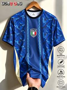Camiseta de fútbol para hombres y jóvenes de Italia, nueva parte superior cómoda de otoño, adecuada para partidos, uso diario, regalo deportivo - Azul - Ver 2