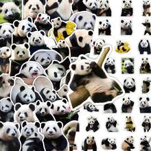 61pcs Floral Panda Stickers - Waterproof Vinyl Decals With Cute Panda And Flower Patterns Suitable For Laptops, Water Bottles, Luggage And DIY Crafts Perfect For Animal And Nature Lovers To Add Fun And Cute Decoration To Everyday Items - Multicolor - View 2