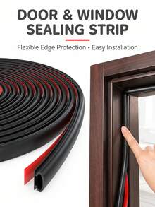 Self Adhesive Door Window Sealing Strip, Weather Stripping Noise Reduction Draft Stopper, Waterproof Dustproof Sound Insulation Rubber Seal For Door Frame Window Gap - Multicolor - View 2