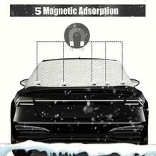 Rear Windshield Sunshade, Ice And Snow Windshield Sunshade, Car Rear Window Sunshade, Snow Cover (Built-In 5 Magnetic Points And 2 Fixing Hooks, Integrated Design, No Extra Accessories Needed), Suitable For Most Sedans And SUVs - 023 - View 5