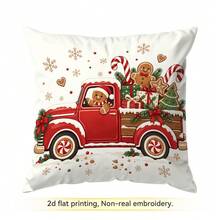 4pcs/1pc Christmas Gingerbread Man Pattern Pillow Case Without Insert, Single-Sided Printed Pillow Case, Suitable For Living Room, Bedroom, Home Decor, All-Season Pillow Case - Multicolor - View 16