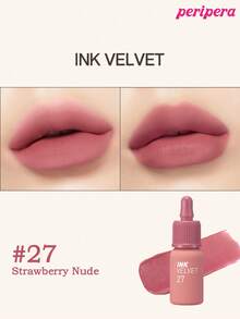 K-Beauty Peripera Ink Velvet Liquid Lipstick + Matte Blush Palette, High Pigment, Long-Lasting, Velvet Matte, Fine Texture, Korean Makeup Set - Lip & Blush Glow Set - View 5