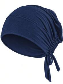 CONFLASS 1/3 buah Jilbab Wanita Lembut dengan Tali Elastis, Penutup Kepala Muslim, Topi Tidur Bernapas untuk Rambut Keriting, Dapat Disesuaikan untuk Penggunaan Sehari-hari & Malam Hari, Tersedia Berbagai Warna - topi bagian bawah bertali - View 5