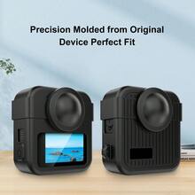 For MAX2 PULUZ Body Silicone Protective Case With Dual Lens Caps Cover & Strap (Black) - View 4