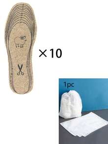 [Winter Insoles]Winter Warm Insoles - Velvet Felt Insoles - Sweat-Absorbent, Breathable, Thickened, Shock-Absorbing - Freely Trimmable, Cold-Proof - Dark Grey - View 12
