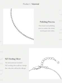 MODIAN 925 Sterling Silver Thin Flat Slice Chain Bracelet For Women Minimalist Dainty Stackable Hand Chain Elegant Daily Jewelry - Silver - View 5