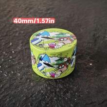 New Cartoon Woodpecker Pattern Grinder, 4-Layer Zinc Alloy Metal Grinder - Essential Tool For Hand-Rolling, Smoking Accessories, Great Gift For Smokers - Green - View 6