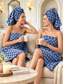 2/4pcs Towel Bath Set | Soft & Skin-Friendly, Absorbent, Lightweight & Lint-Free, Can Be Used As Small Blanket, Hair Drying, Hand Towel, Face Cloth, Bathroom Decor, Travel, Christmas Gift - Multicolor - View 4