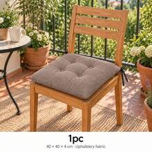 40 X 40 X 4 Cm Chair Seat Cushions, Square Polyester Chair Pads, 1, 2, 4 Or 6 Piece Packs, 8 Solid Colours - Brown - View 4