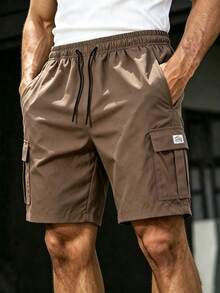 Men's Casual Cargo Shorts, Summer Outdoor Shorts Sports - Coffee Brown - View 1