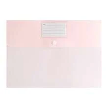 Flat Lid Frosted Transparent File Bag With Colorful Snap Button A4 Waterproof Business Card Divider Document Bag PP Thickened Archive Bag - Multicolor - View 2