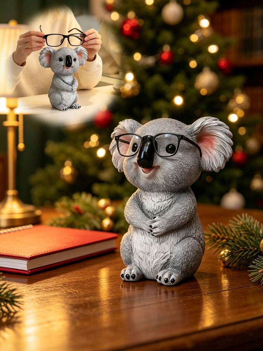 Cute Koala Shaped Fashion Glasses Display Stand, Creative Koala Shaped Glasses Frame Decoration, Desktop Storage Rack, Koala Resin Glasses Holder, Stable Glasses Display Stand, Fun Resin Glasses Storage Rack - Multicolor - View 1