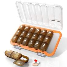 Large-Capacity 21-Compartment Pill Organizer / Pill Storage Box / Daily Pill Dispenser (Holds Three Doses) / Portable Pill Organizer / Medicine Storage Box - View 8