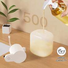 DONASIRA 1pc 500ml Large Capacity Touchless No-Press 4-Level Adjustable Foam & Liquid Dispensing Amount Electric Smart Infrared Automatic Soap Dispenser Portable Hand Soap Bottle For Kitchen And Bathroom - Black White - View 11