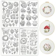 DIY Embroidery Stabilizer, A4 Size Self-Adhesive Water Soluble Non-Woven Auxiliary , Butterflies And Flowers Design, For Beginner's To Use In Embroidery Projects - 21x29.7cm/8.26x11.7in - View 2